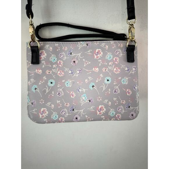 Betsy Johnson Lilac Floral Leather Mini Crossbody Bag Coquette Boho Summer - Picture 5 of 12